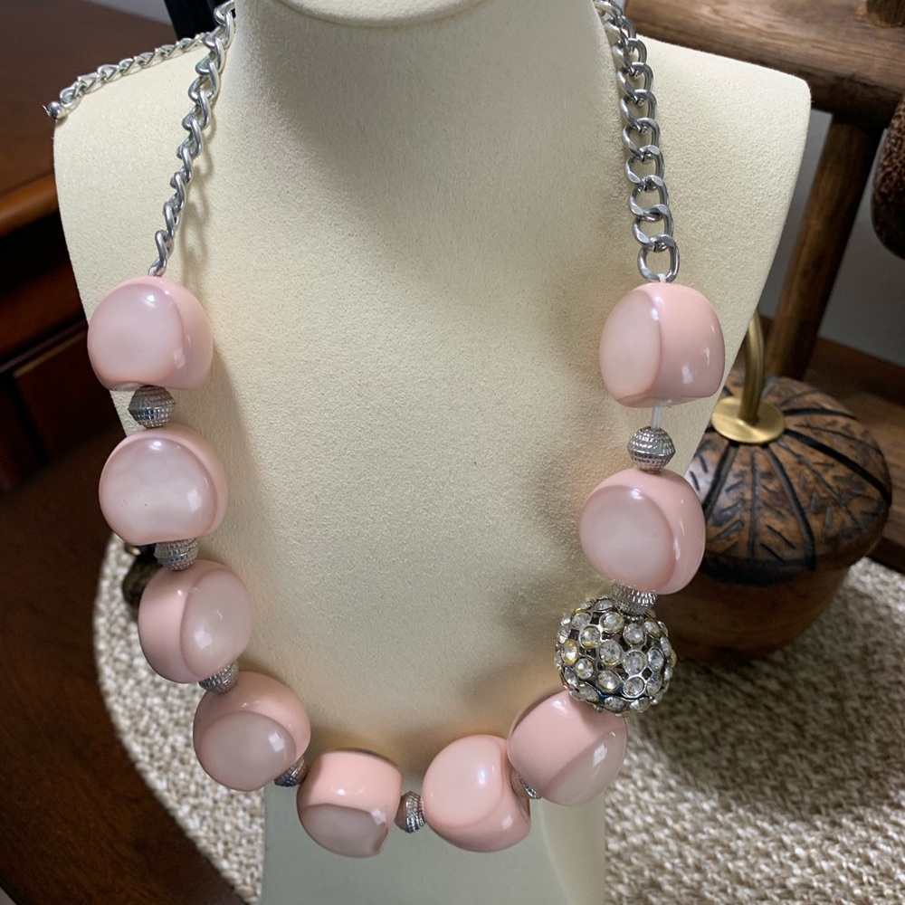 M Haskell Large Bead and Crystal Necklace